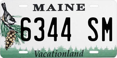 ME license plate 6344SM