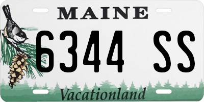 ME license plate 6344SS