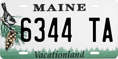 ME license plate 6344TA