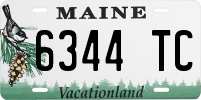 ME license plate 6344TC