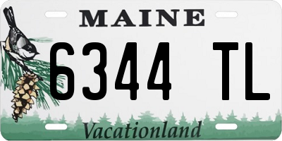 ME license plate 6344TL