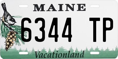 ME license plate 6344TP