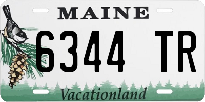 ME license plate 6344TR