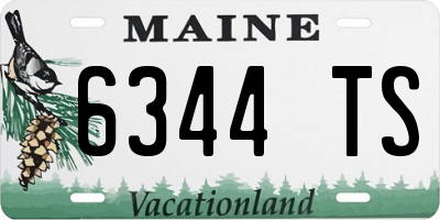 ME license plate 6344TS