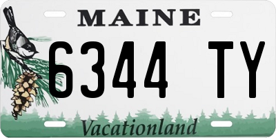 ME license plate 6344TY
