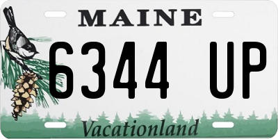 ME license plate 6344UP