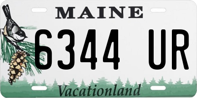 ME license plate 6344UR