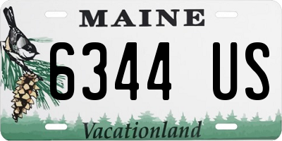 ME license plate 6344US