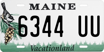 ME license plate 6344UU