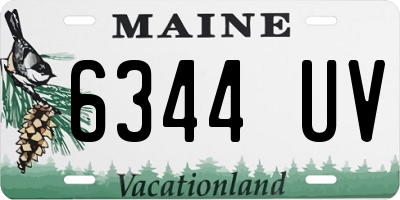 ME license plate 6344UV