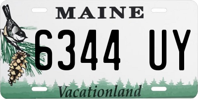 ME license plate 6344UY