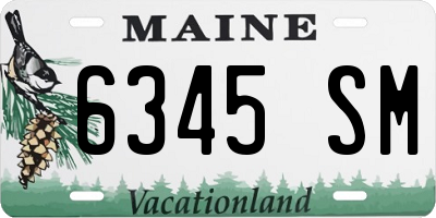 ME license plate 6345SM