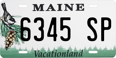 ME license plate 6345SP