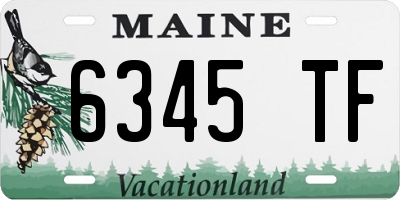 ME license plate 6345TF