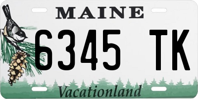 ME license plate 6345TK