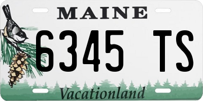 ME license plate 6345TS