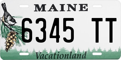 ME license plate 6345TT