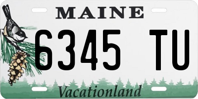 ME license plate 6345TU