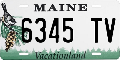ME license plate 6345TV