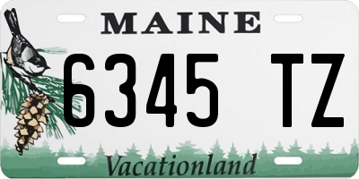 ME license plate 6345TZ