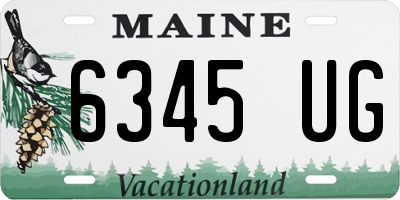 ME license plate 6345UG