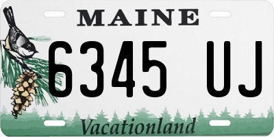 ME license plate 6345UJ