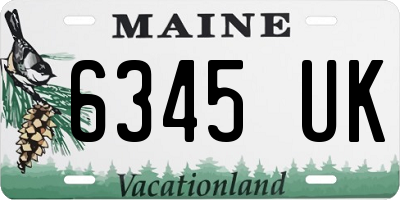 ME license plate 6345UK