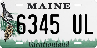 ME license plate 6345UL