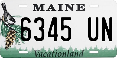 ME license plate 6345UN