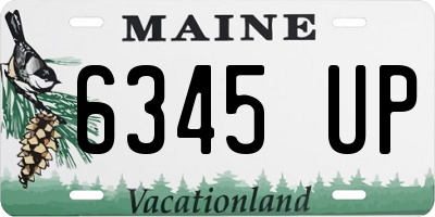 ME license plate 6345UP