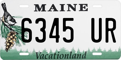 ME license plate 6345UR