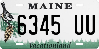 ME license plate 6345UU