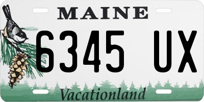 ME license plate 6345UX