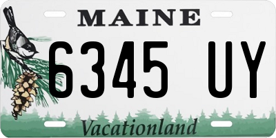 ME license plate 6345UY