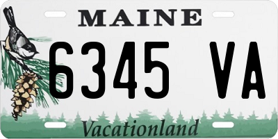ME license plate 6345VA