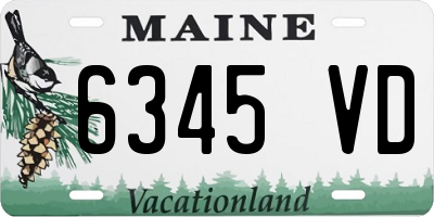 ME license plate 6345VD