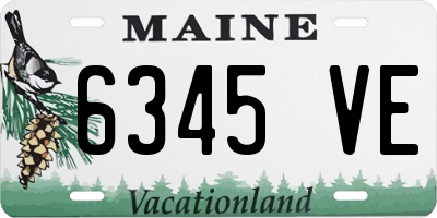ME license plate 6345VE