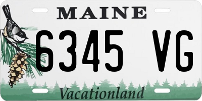 ME license plate 6345VG