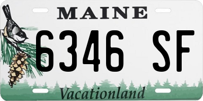 ME license plate 6346SF