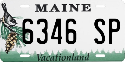 ME license plate 6346SP