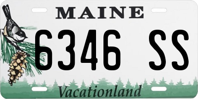 ME license plate 6346SS