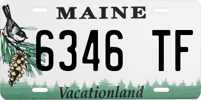 ME license plate 6346TF