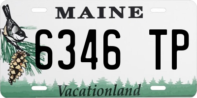 ME license plate 6346TP