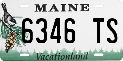 ME license plate 6346TS
