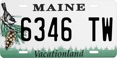 ME license plate 6346TW
