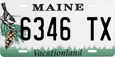 ME license plate 6346TX