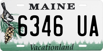 ME license plate 6346UA