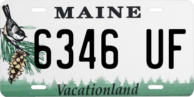 ME license plate 6346UF