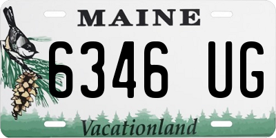 ME license plate 6346UG