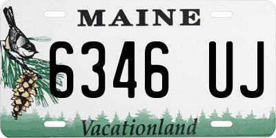 ME license plate 6346UJ
